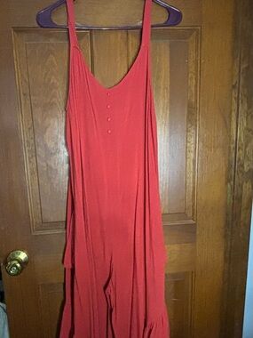 Cato Red Sleeveless V-Neck romper - Size L